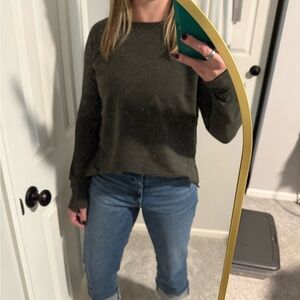 Athleta Forest Green Lightweight Sweatshirt
